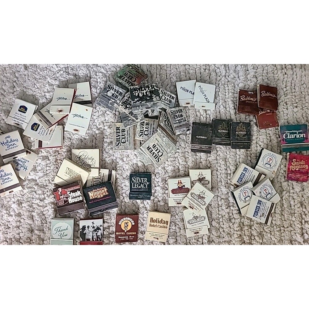 Lot Of 50+ Vintage Casino Matches Reno NV Enterprises Memorabilia